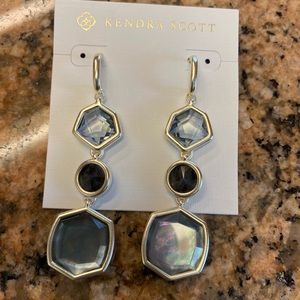 Kendra Scott Natalia Linear gold earrings